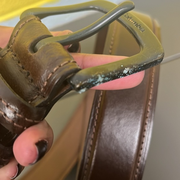 Columbia brown leather belt - Picture 4 of 7